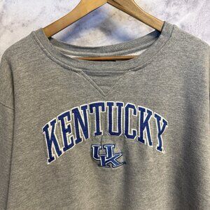 Vintage University of Kentucky Sweatshirt Mens 2XL Gray Crew Neck Embroidered